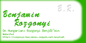 benjamin rozgonyi business card